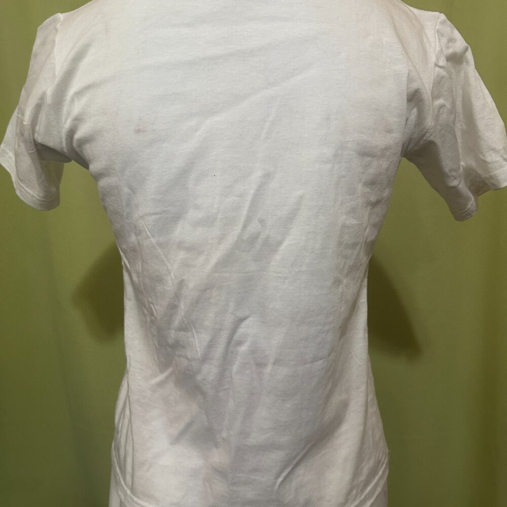 Fendi Italy Roma Amor Women's White Blouse Embroidered Size Small - Picture 6 of 7